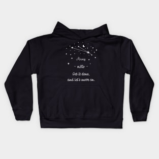 Key phrases of the zodiac signs: Aries Kids Hoodie